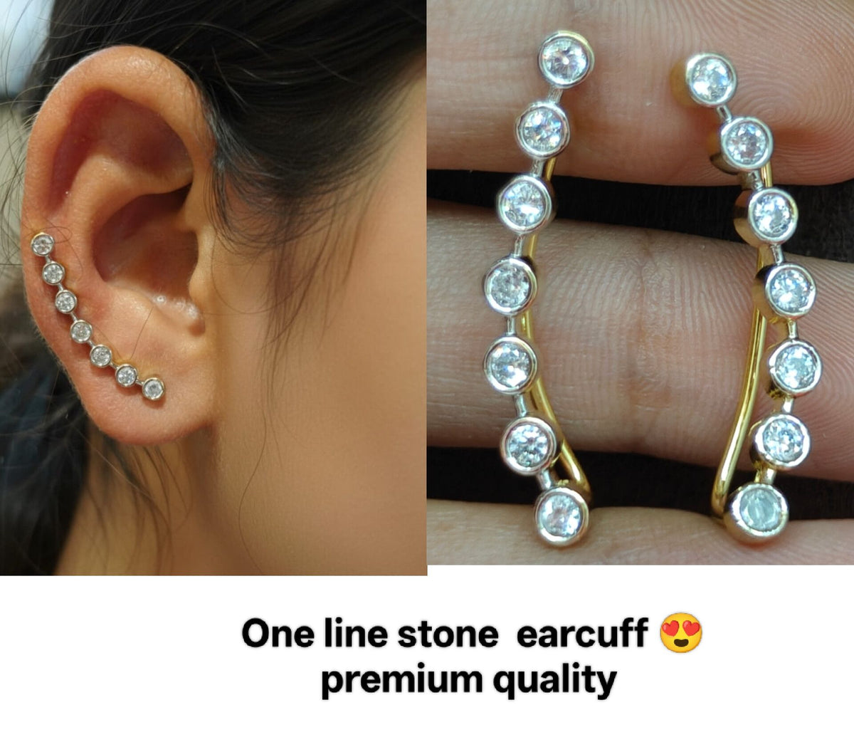 Beautiful stone stylish earcuff