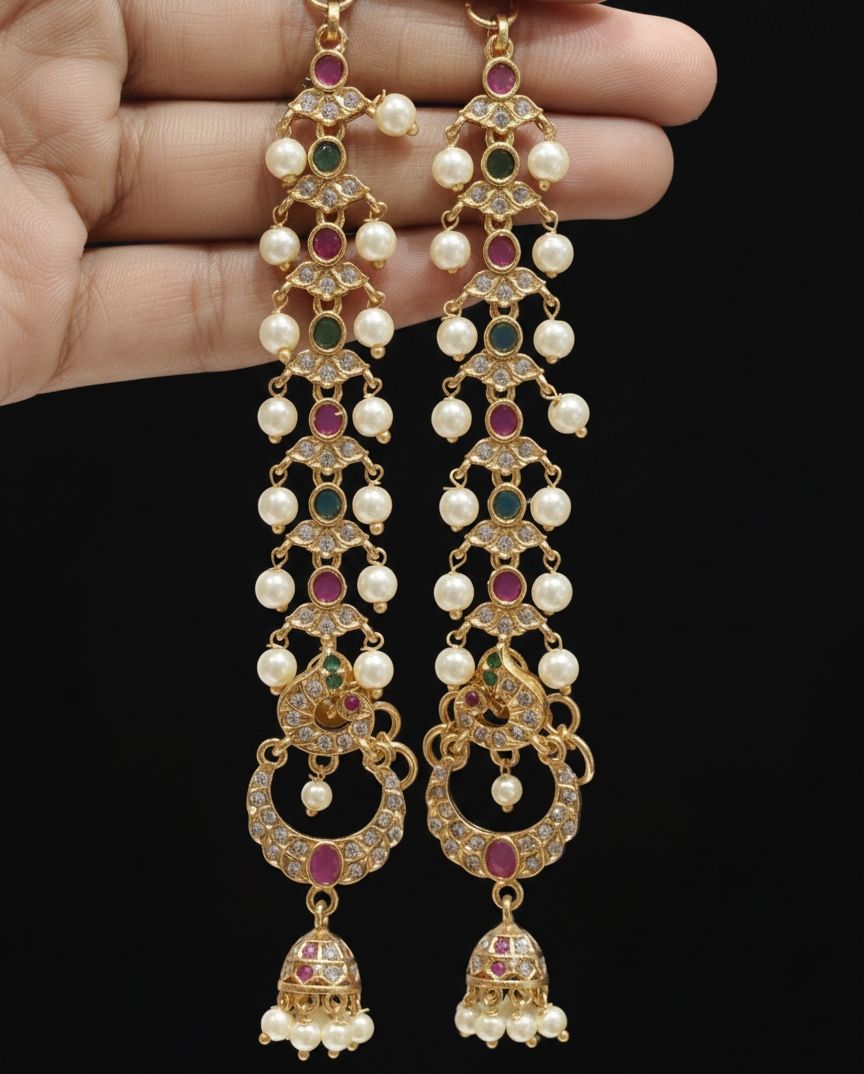 Peacock design earrings with Matil 🤩