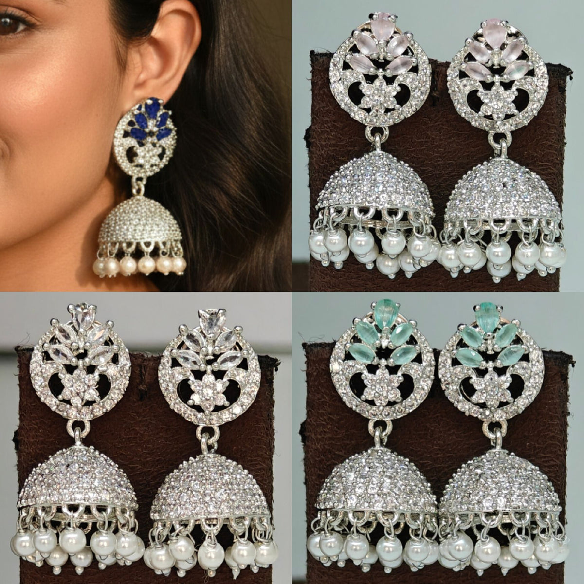 Silver jhumka 💥