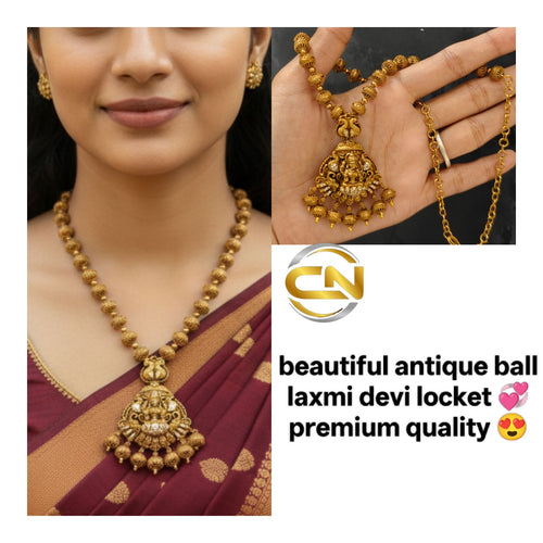 antique ball laxmi devi locket 💞