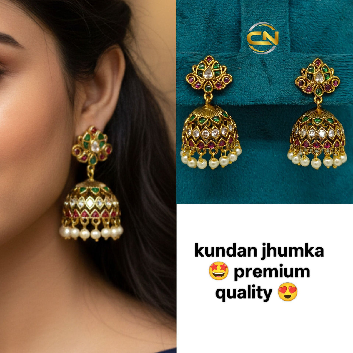 kundan jhumka 🤩
