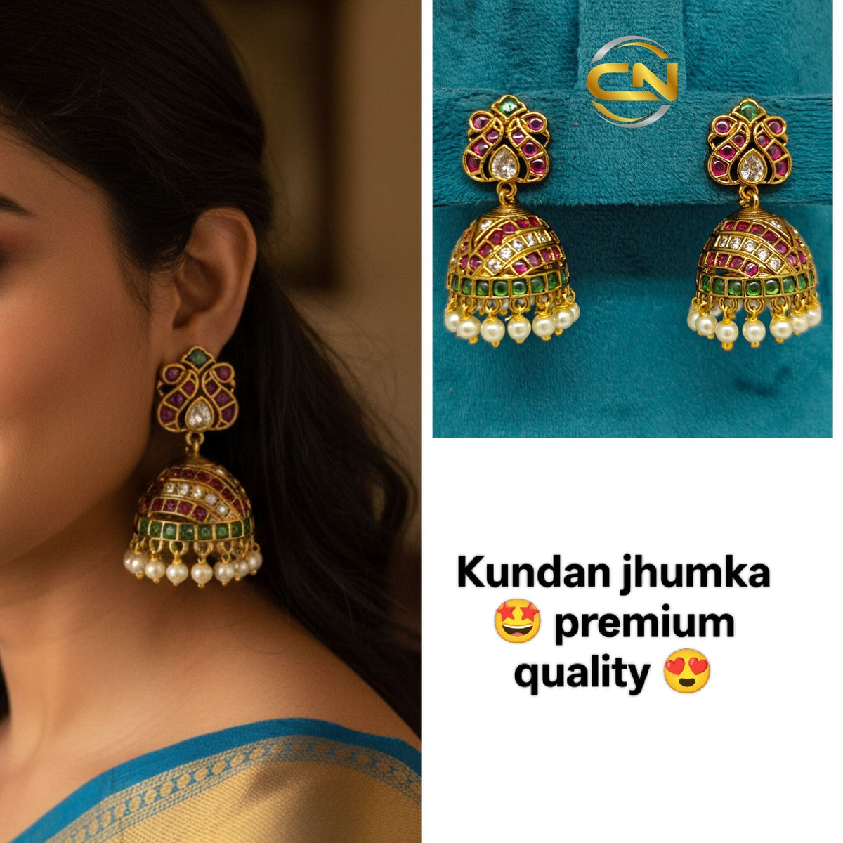 Kundan jhumka 🤩