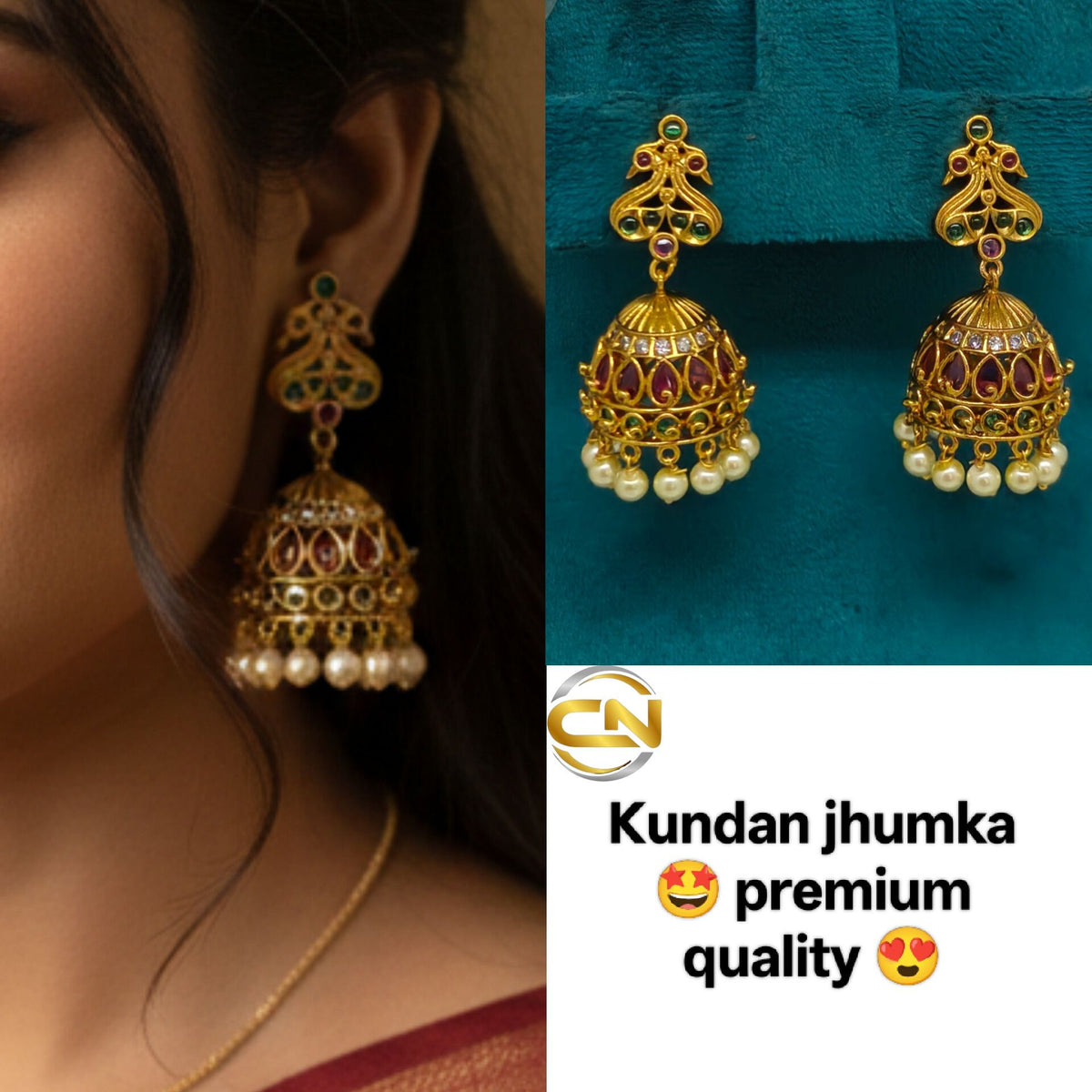 kundan jhumka 🤩