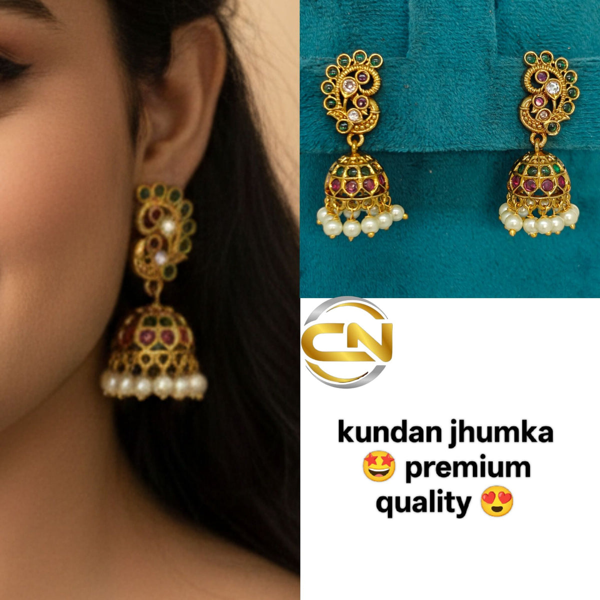 Kundan jhumka 🤩