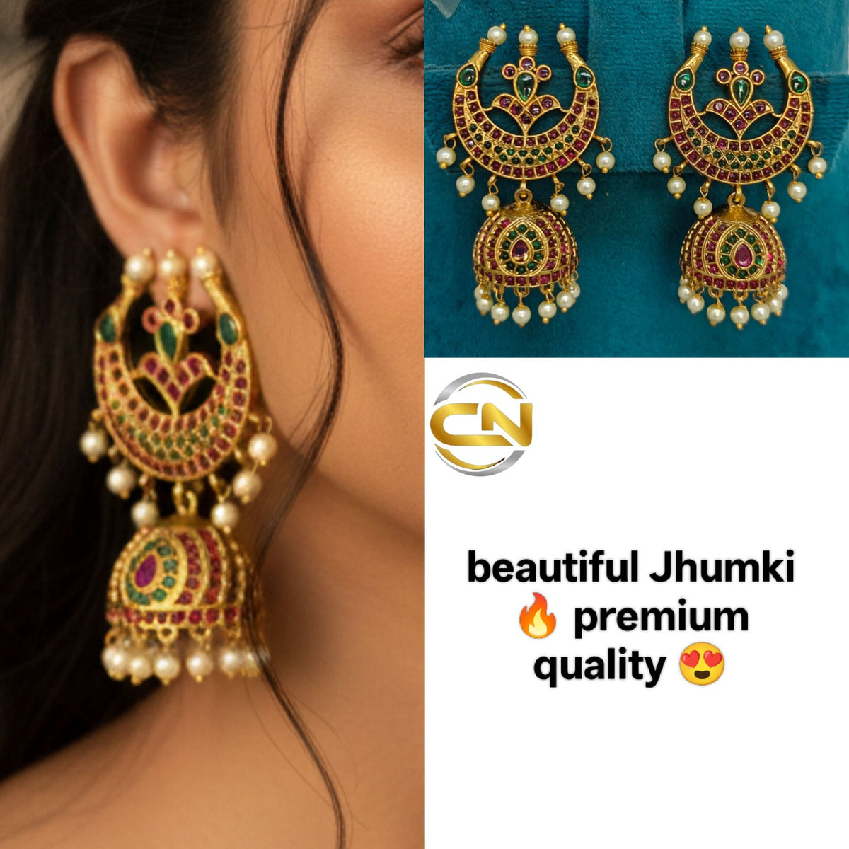 Kundan jhumka 🤩