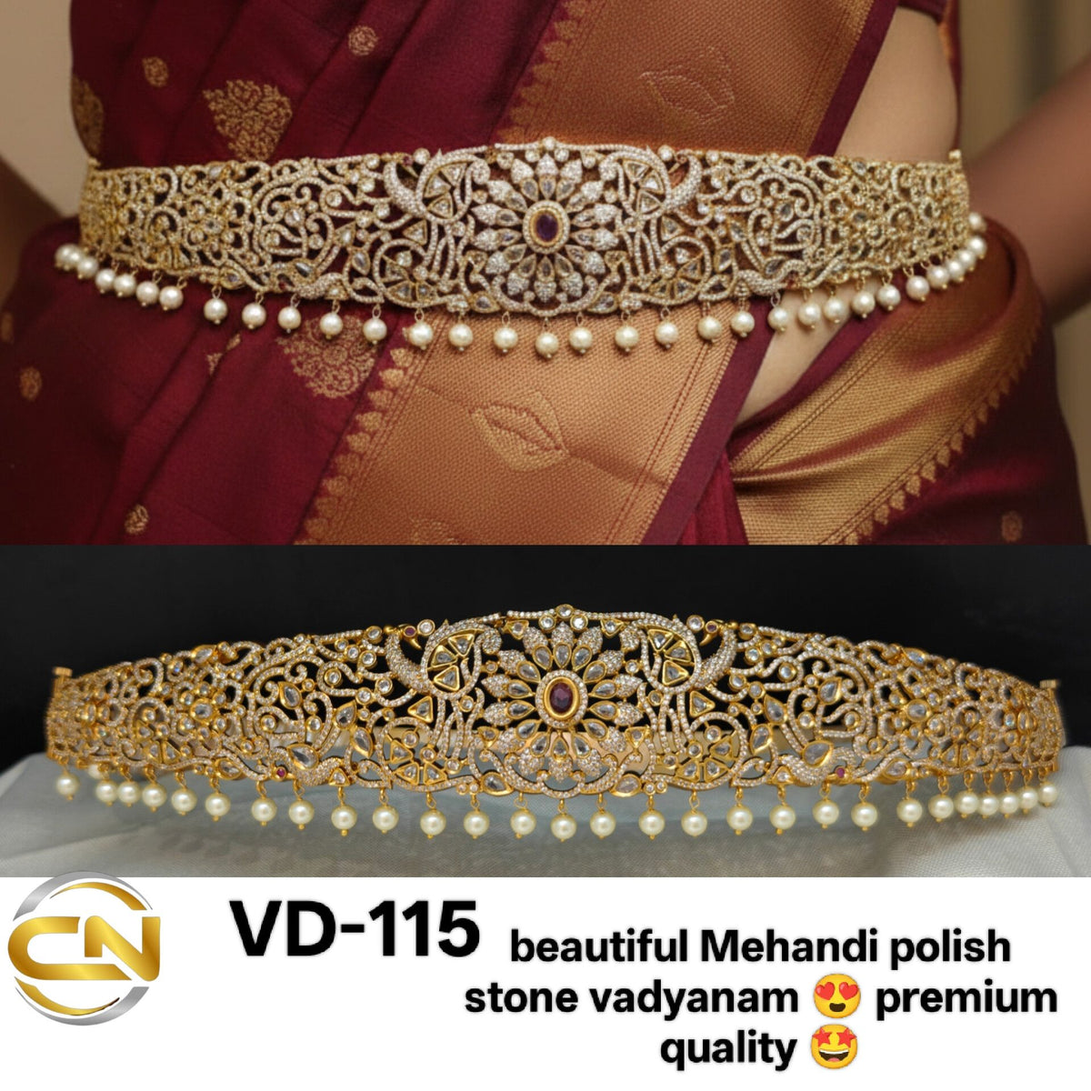 Mehandi polish stone vadyanam 😍