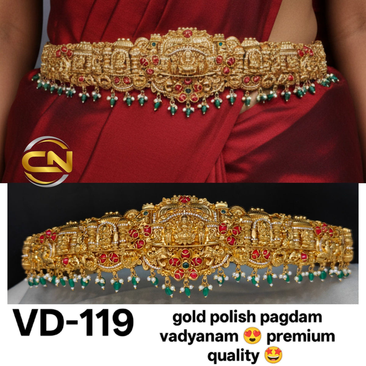 gold polish with pagdam vadyanam 😍