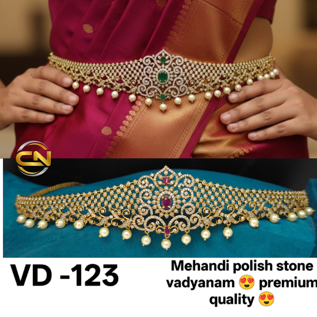 Mehandi polish stone vadyanam 😍