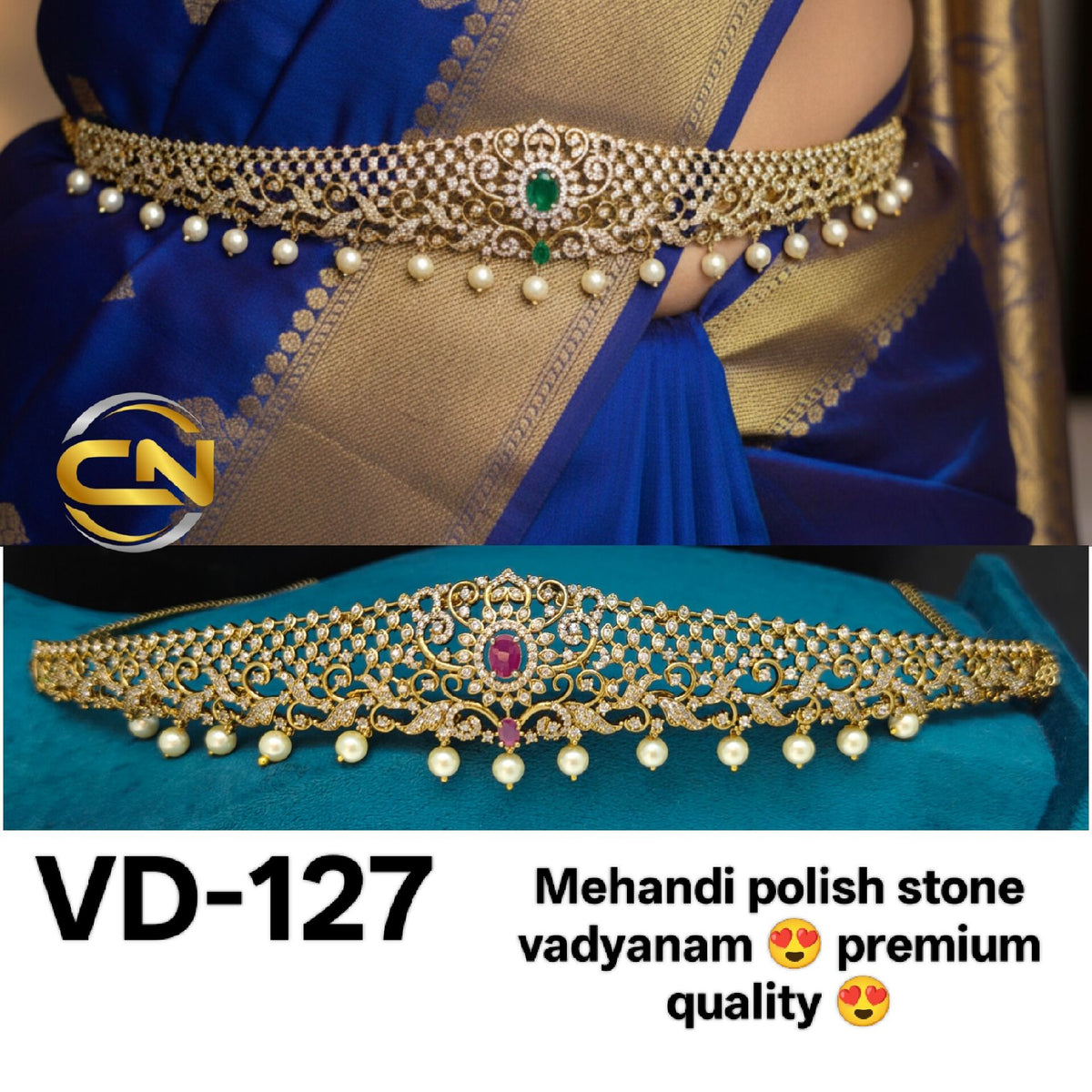 Mehandi polish stone vadyanam 😍