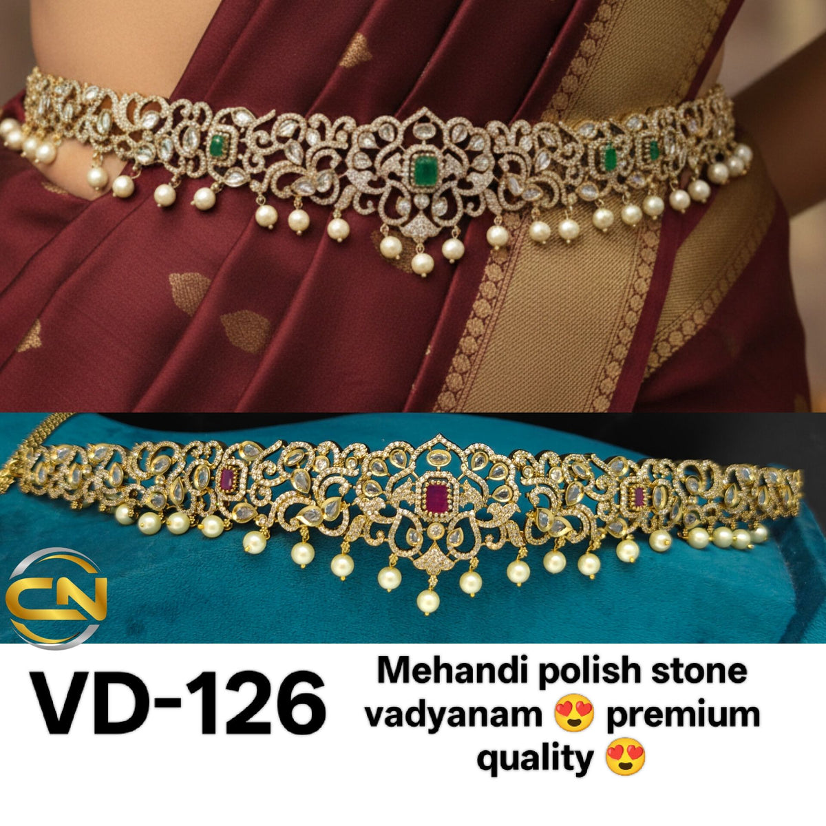 Mehandi polish stone vadyanam 😍