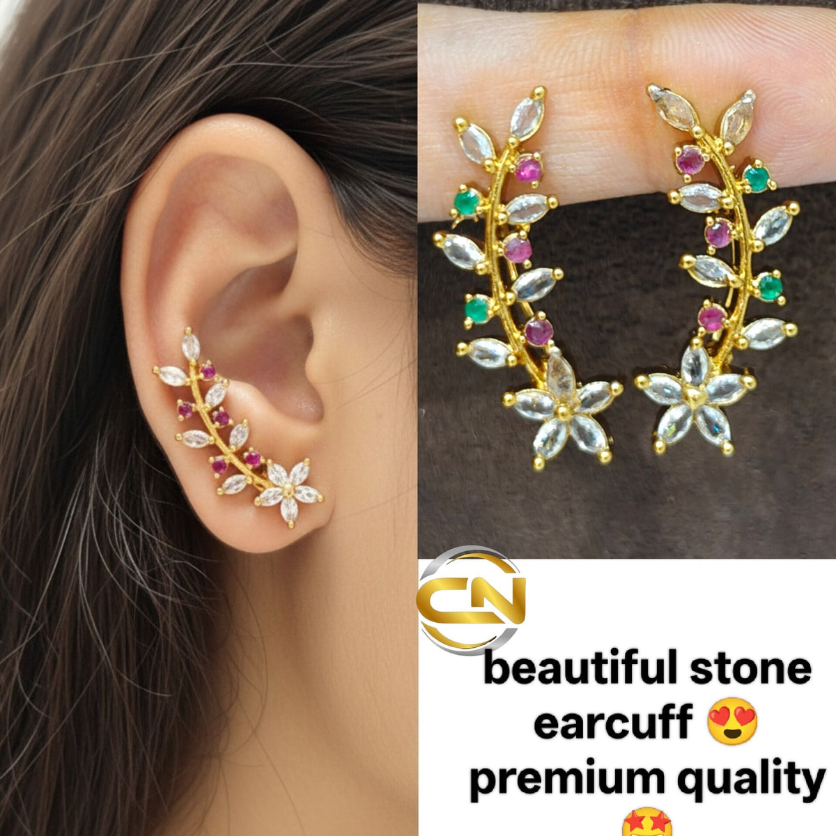 Stone earcuff 😍