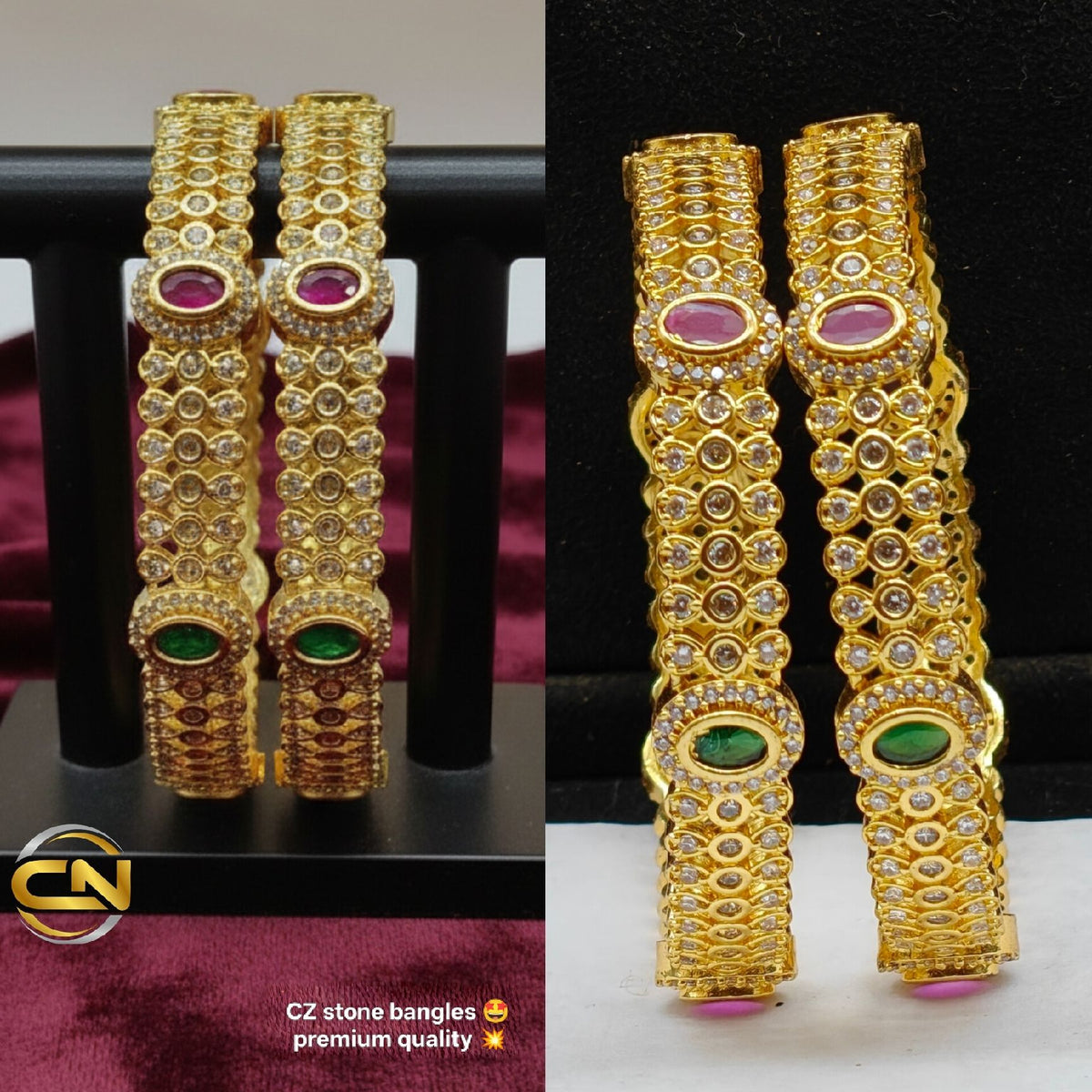 CZ stone bangles 🤩