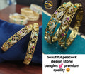peacock design stone bangles 🤩