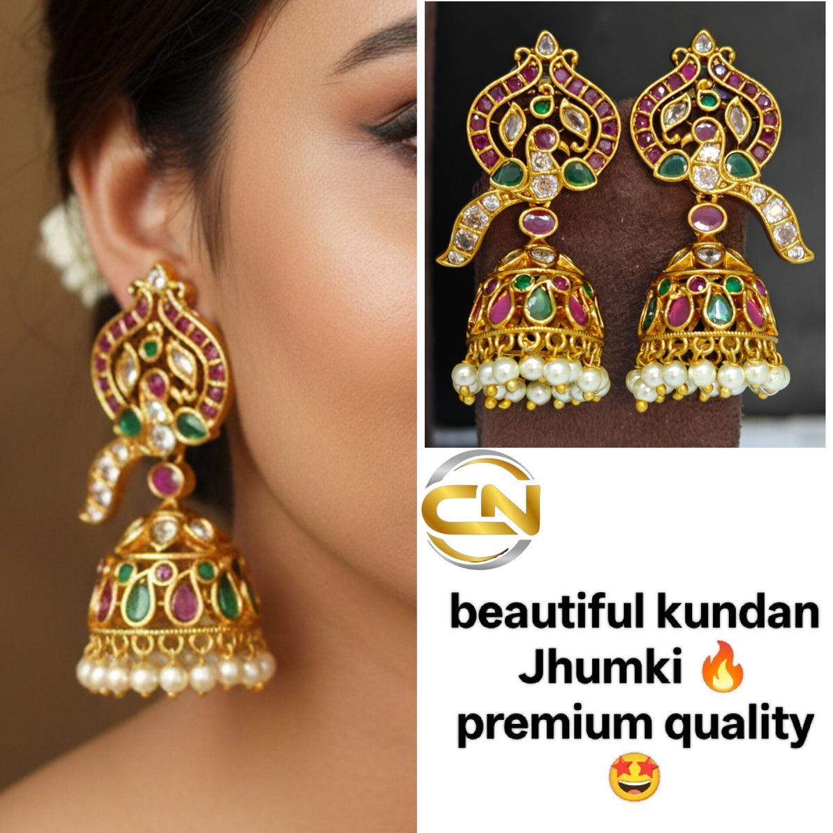 Kundan jhumka 🤩