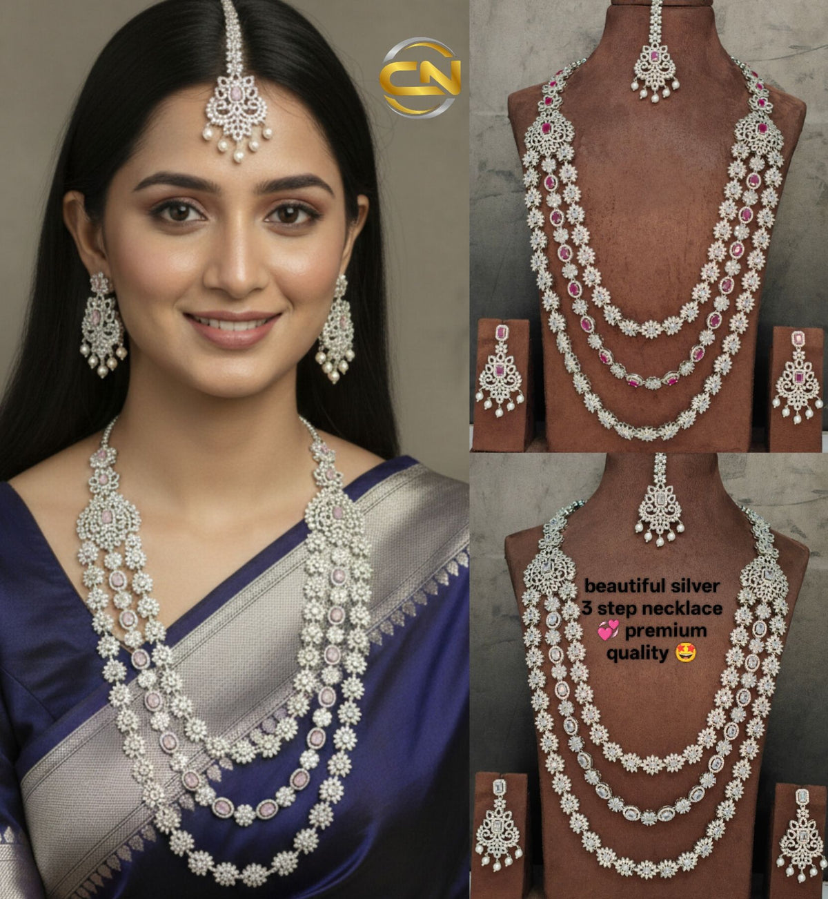 silver neckset 💕
