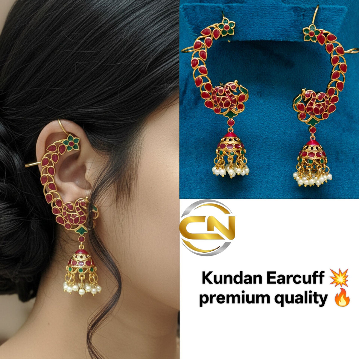 Kundan Earcuff 💥