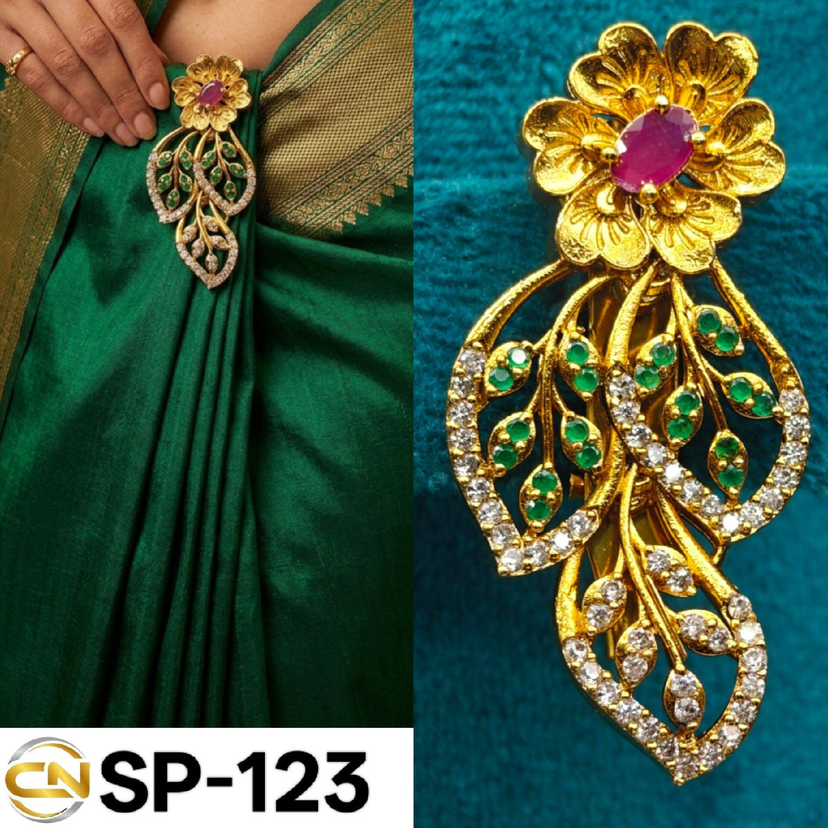 flower saree pin 💖