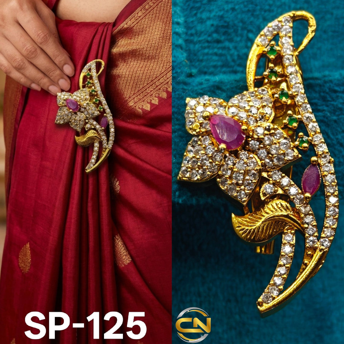 flower saree pin 💕