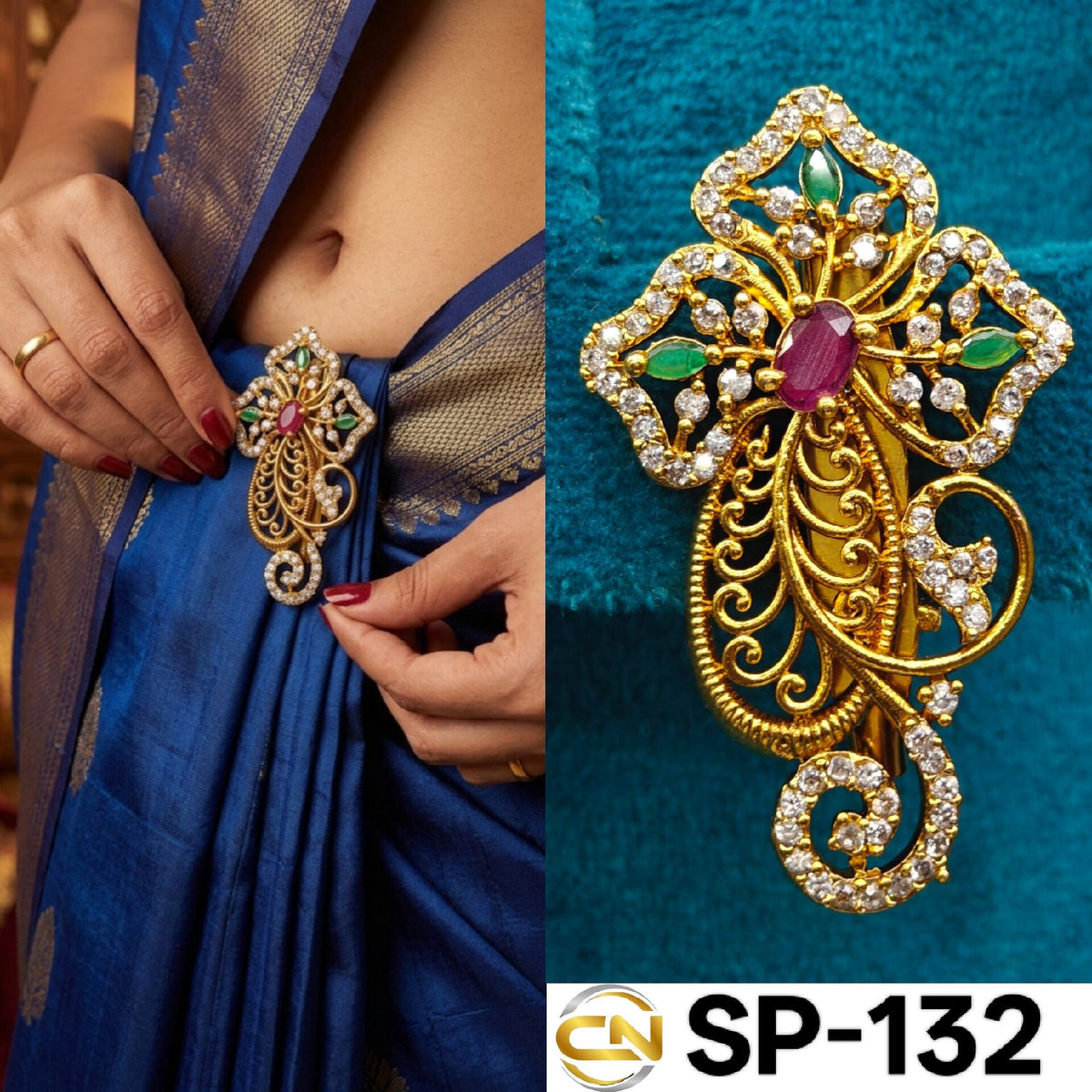 flower saree pin 🌸
