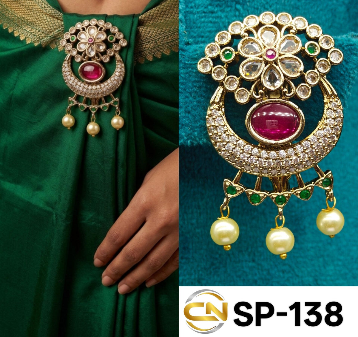 beautiful saree pin 💗