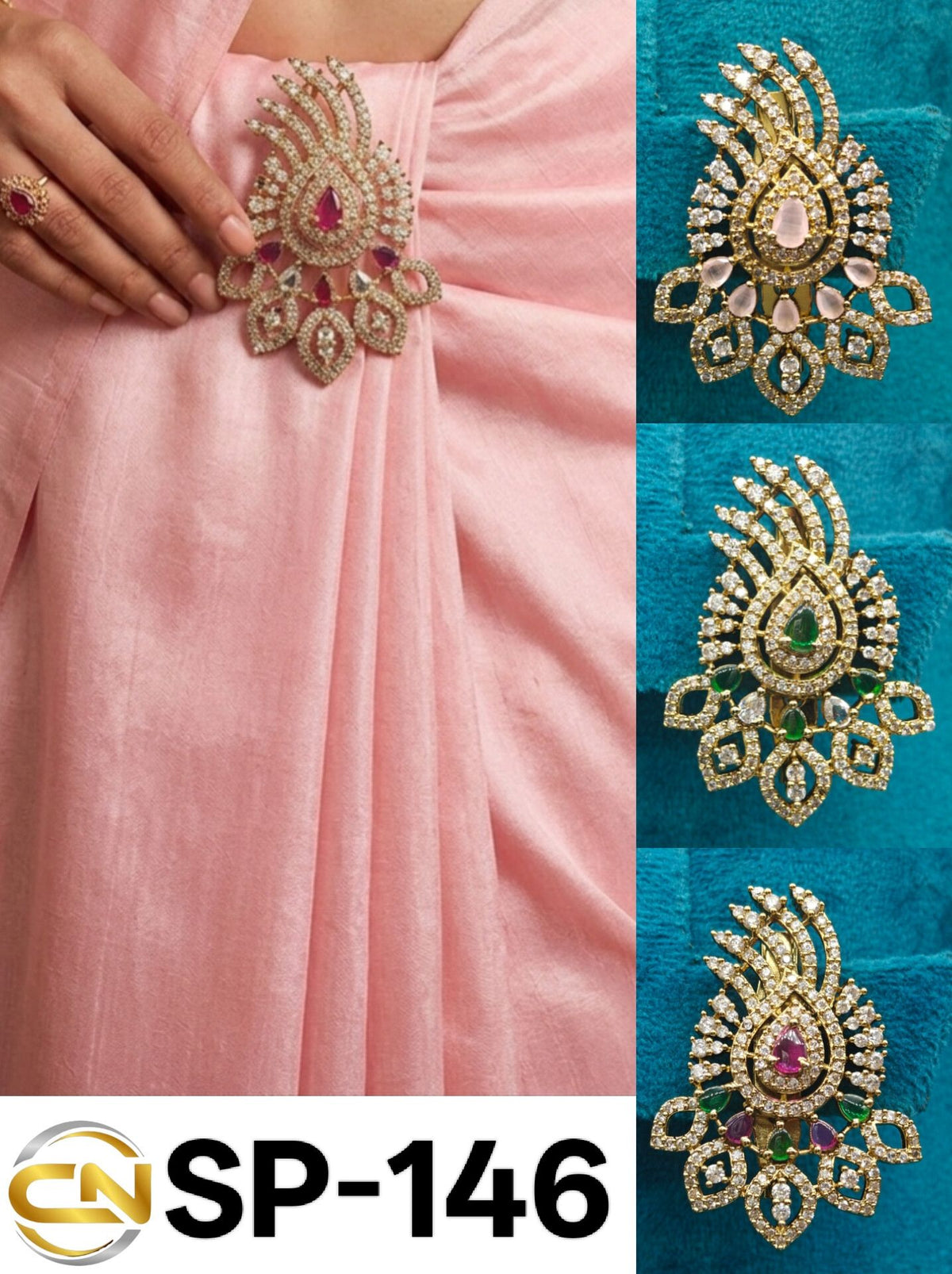 mehandi polish saree pin 💝