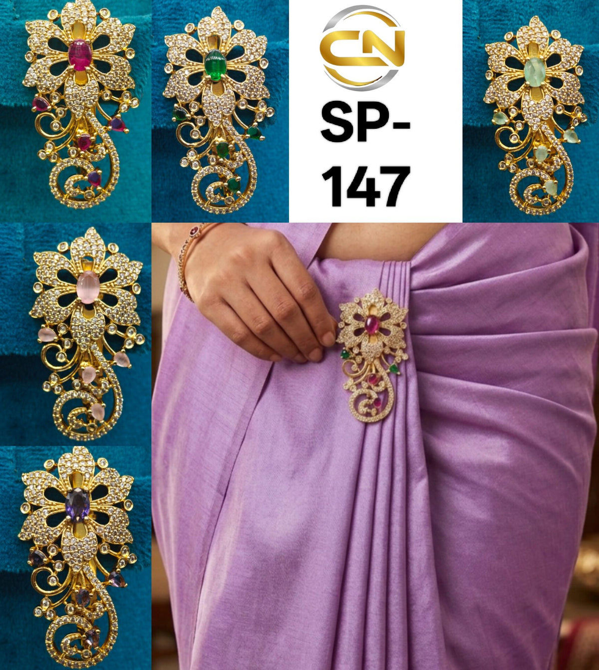 flower saree pin 🌸