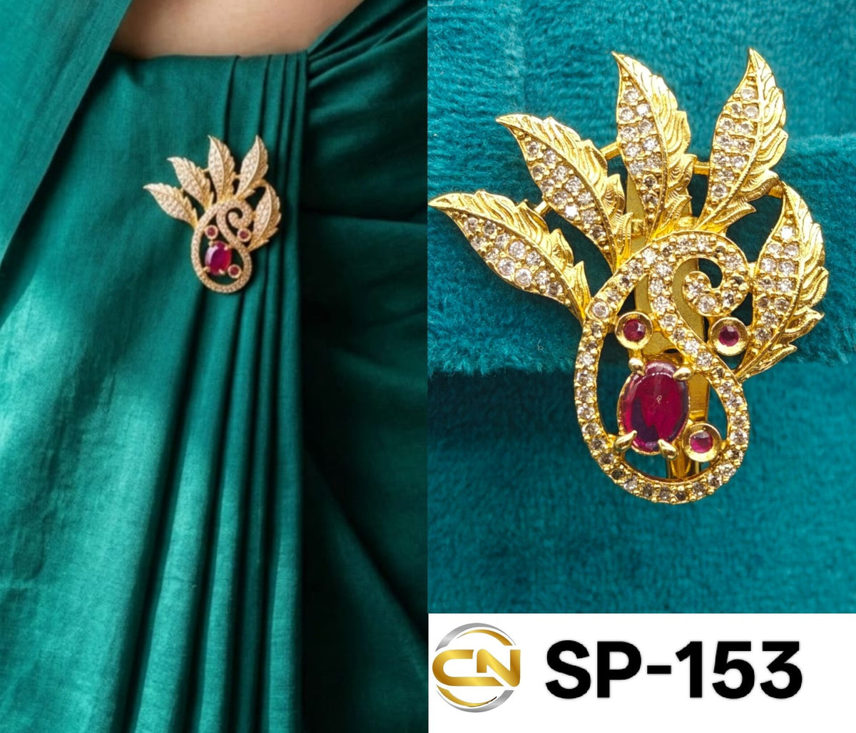 mango and leaf design saree pin 💕