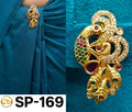 peacock design saree pin 🦚