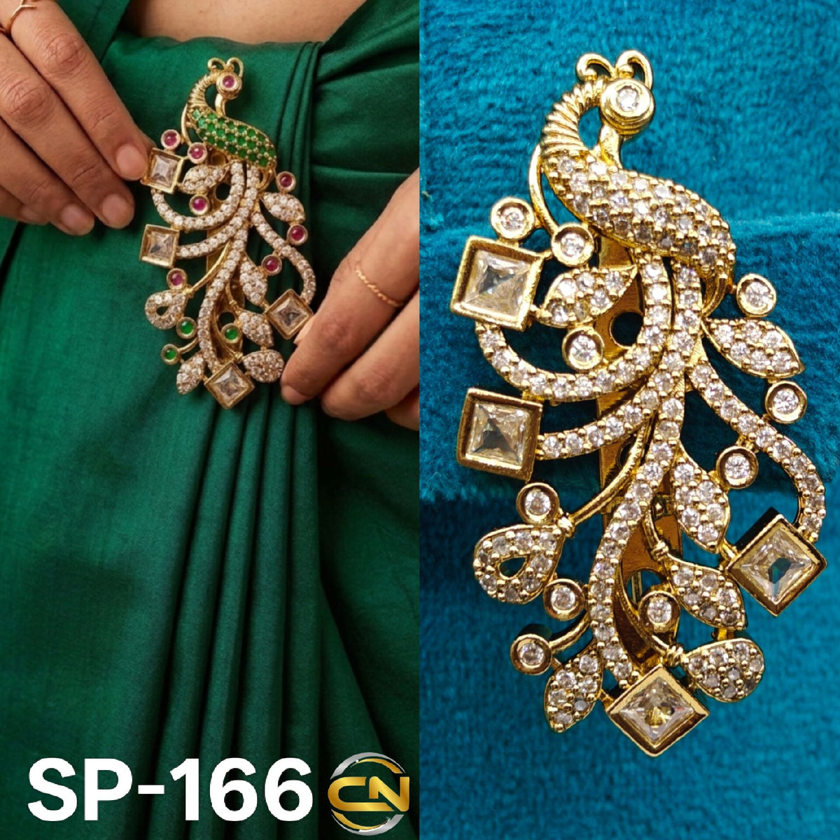 peacock saree pin 🥰