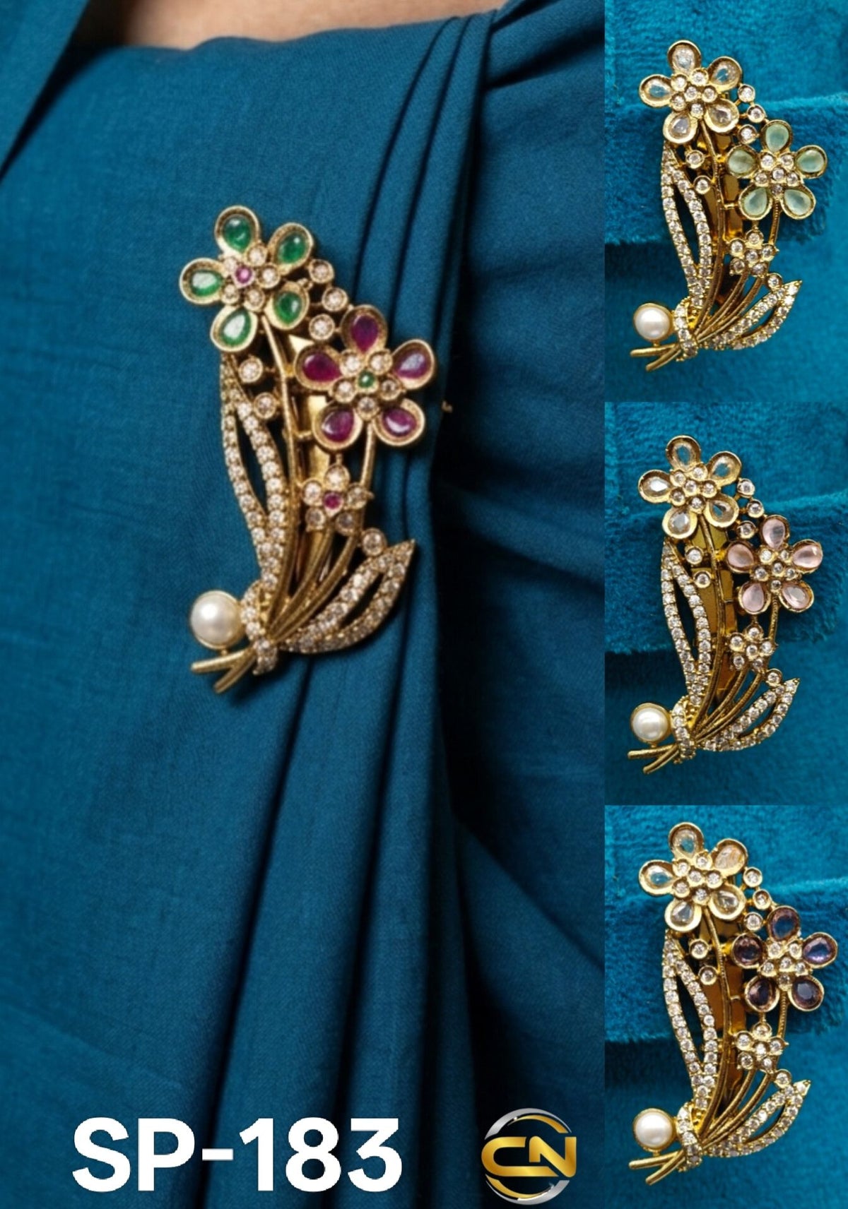 flower saree pin 🌼