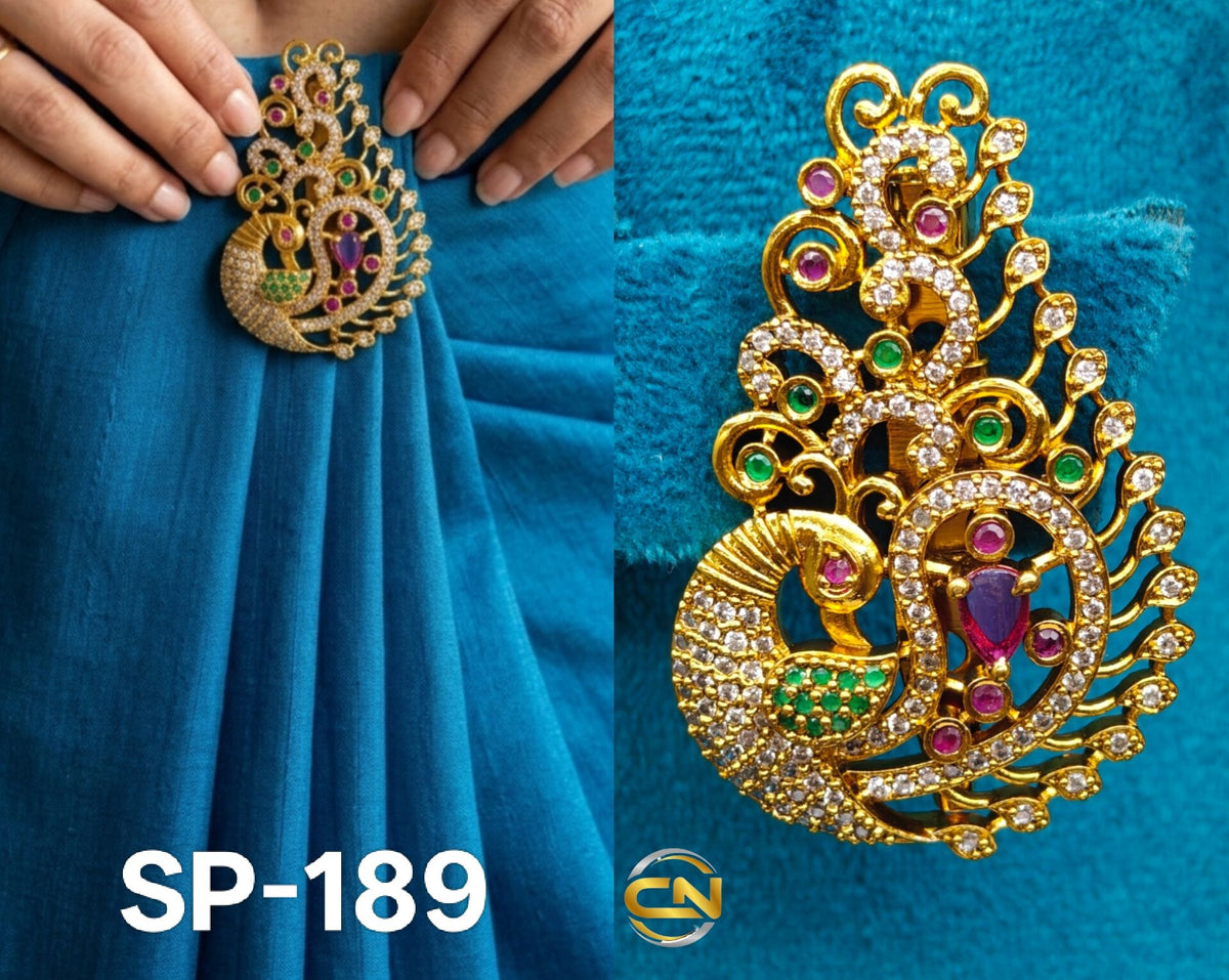 peacock saree pin 🦚