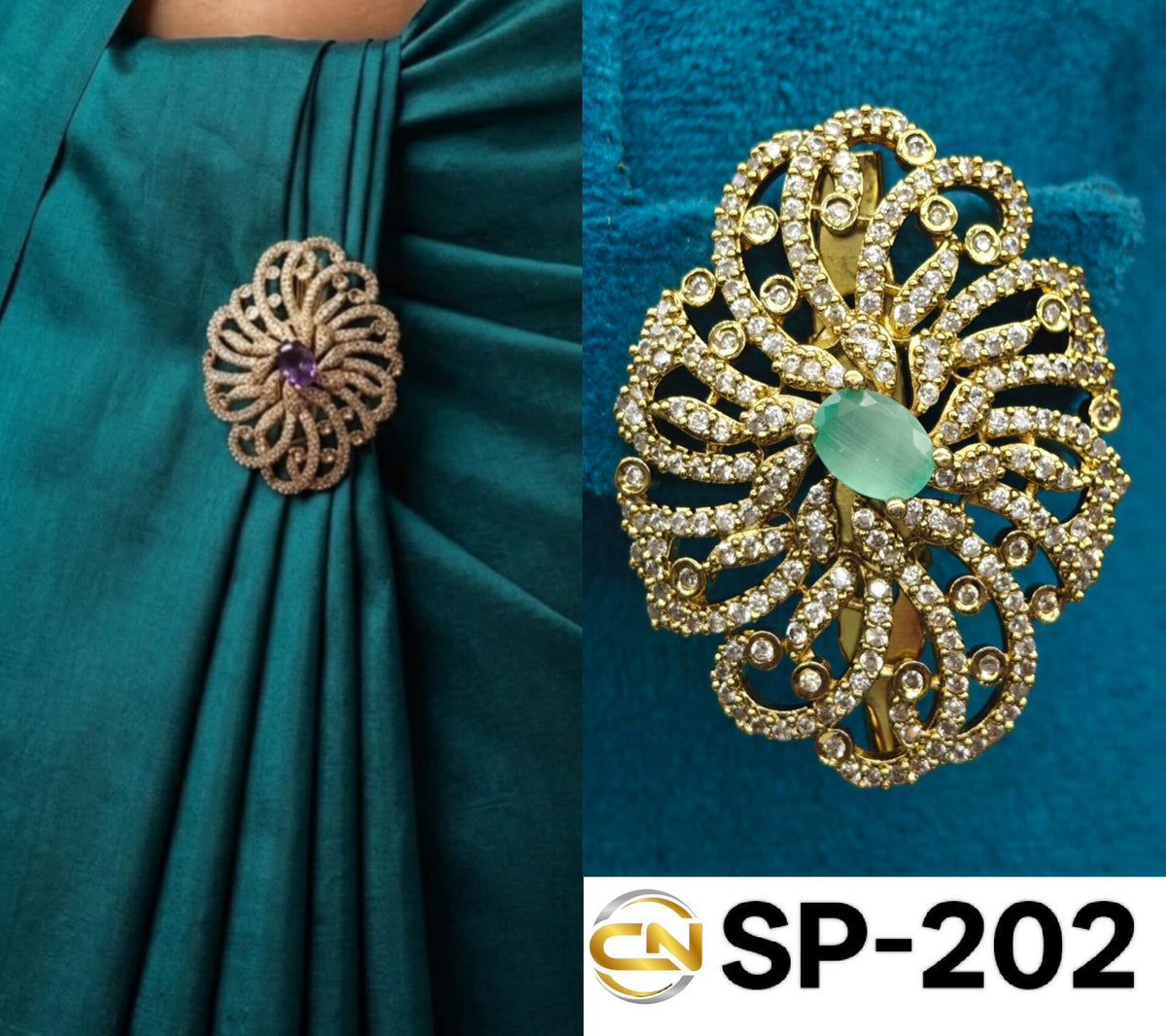 mehandi polish saree pin 💗