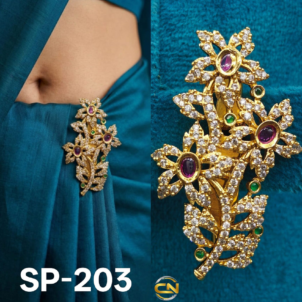 flower saree pin 💐