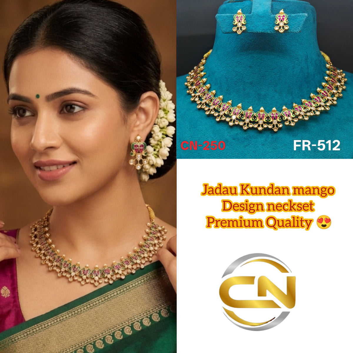 jadau Kundan mango necklace 😍