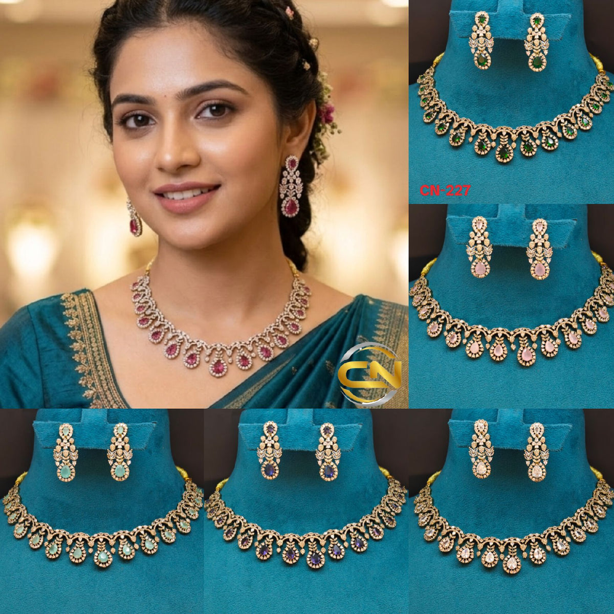 Mehandi polish short necklace