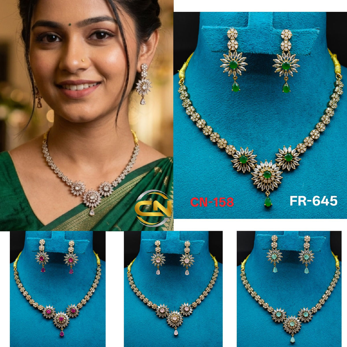 Mehandi polish short necklace