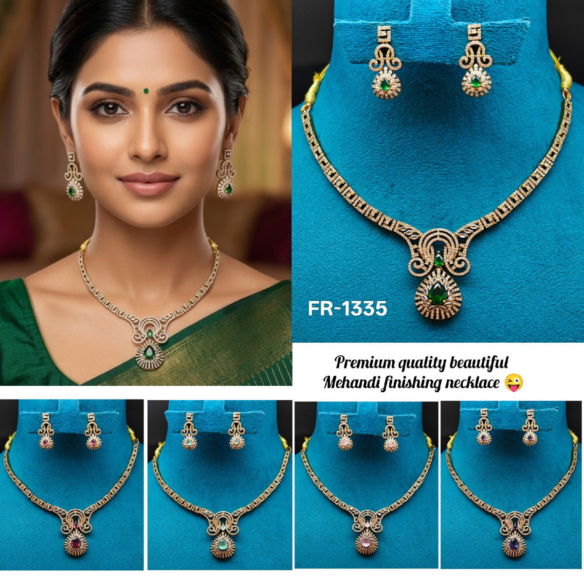 Beautiful mehandi finishing necklace 😜