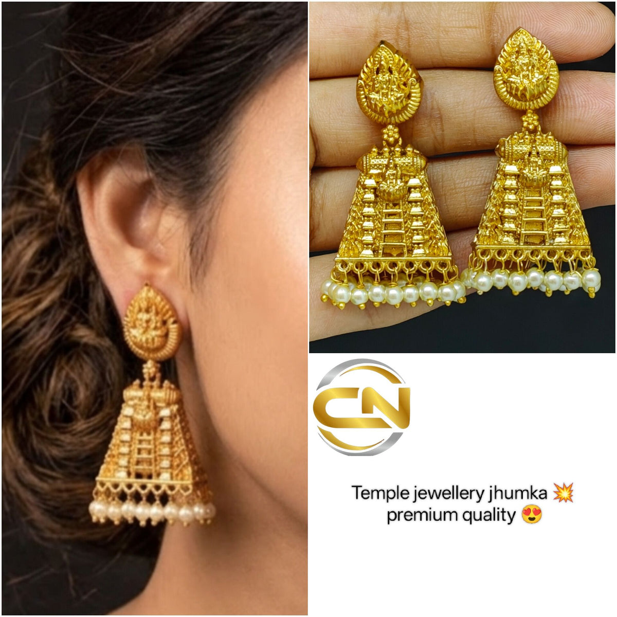 Temple jewellery jhumka 💥