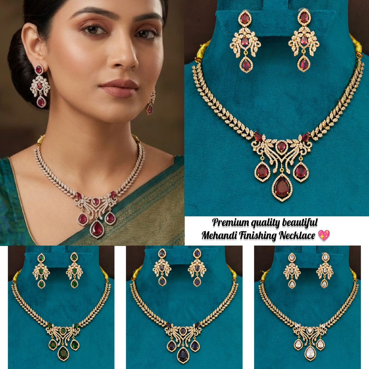 Beautiful mehandi finishing necklace 😜