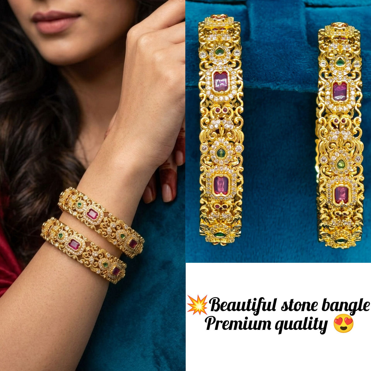 beautiful stone bangle premium quality