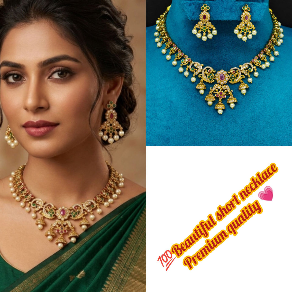 beautiful short necklace premium quality