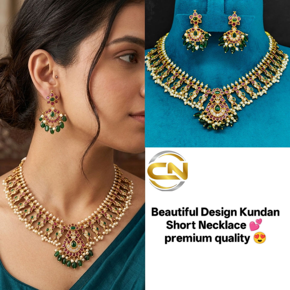 Kundan Short Necklace 💕