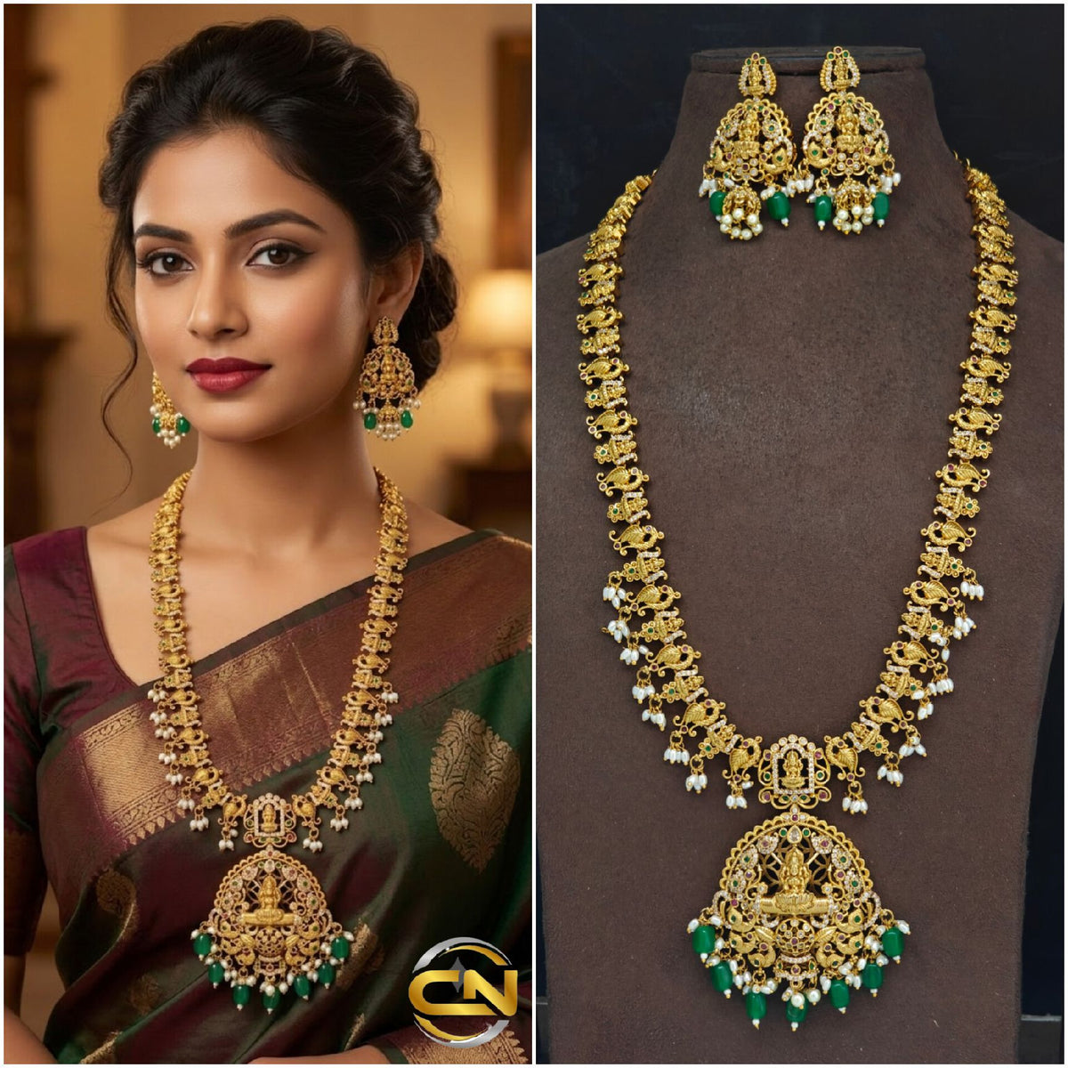 Laxmi devi design long haram 😻