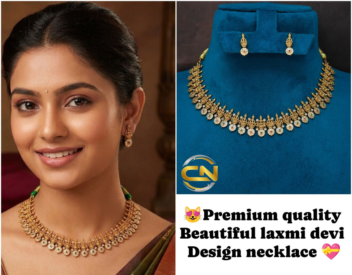 Laxmi devi design necklace 💫