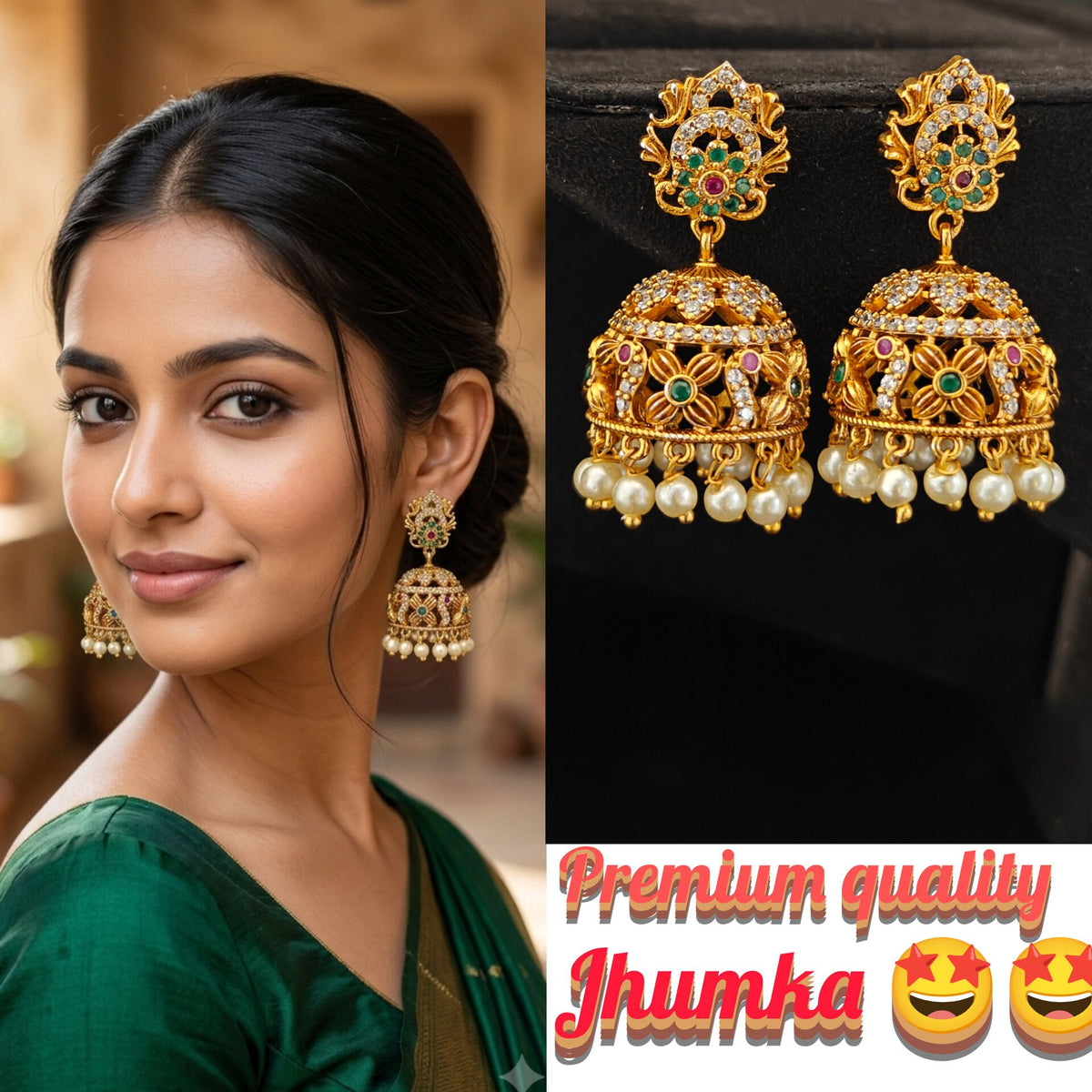 Beautiful jhumka 🤩