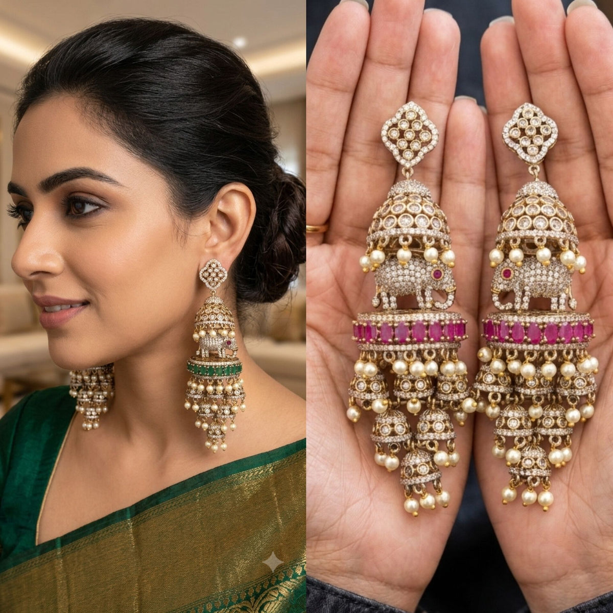 Beautiful long jhumkas💗💗
