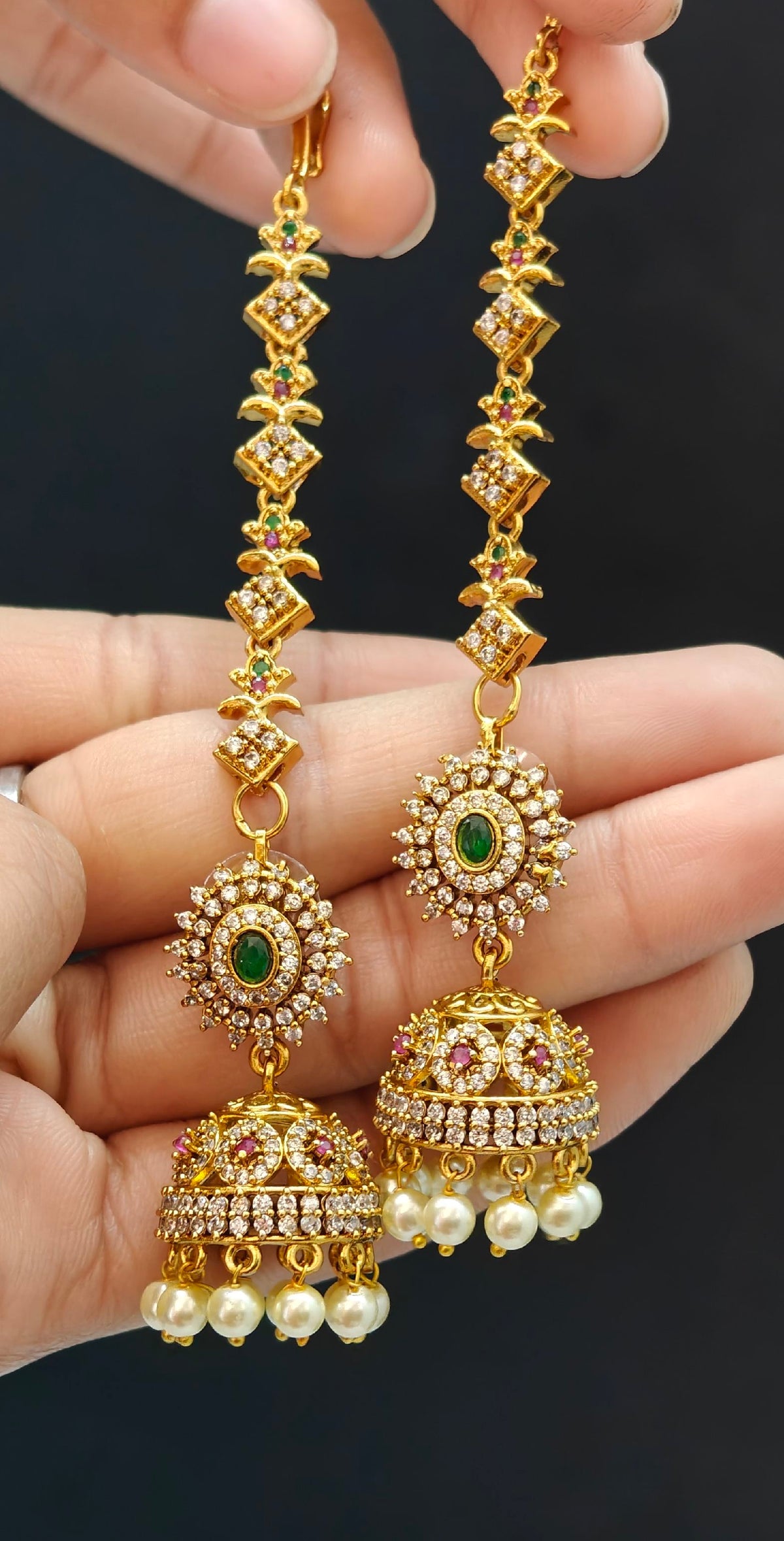 Beautiful jhumka with matil 💞