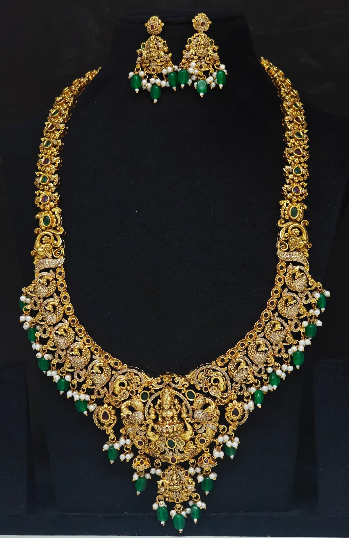 Laxmi devi design nakshi finishing long haram 🤩