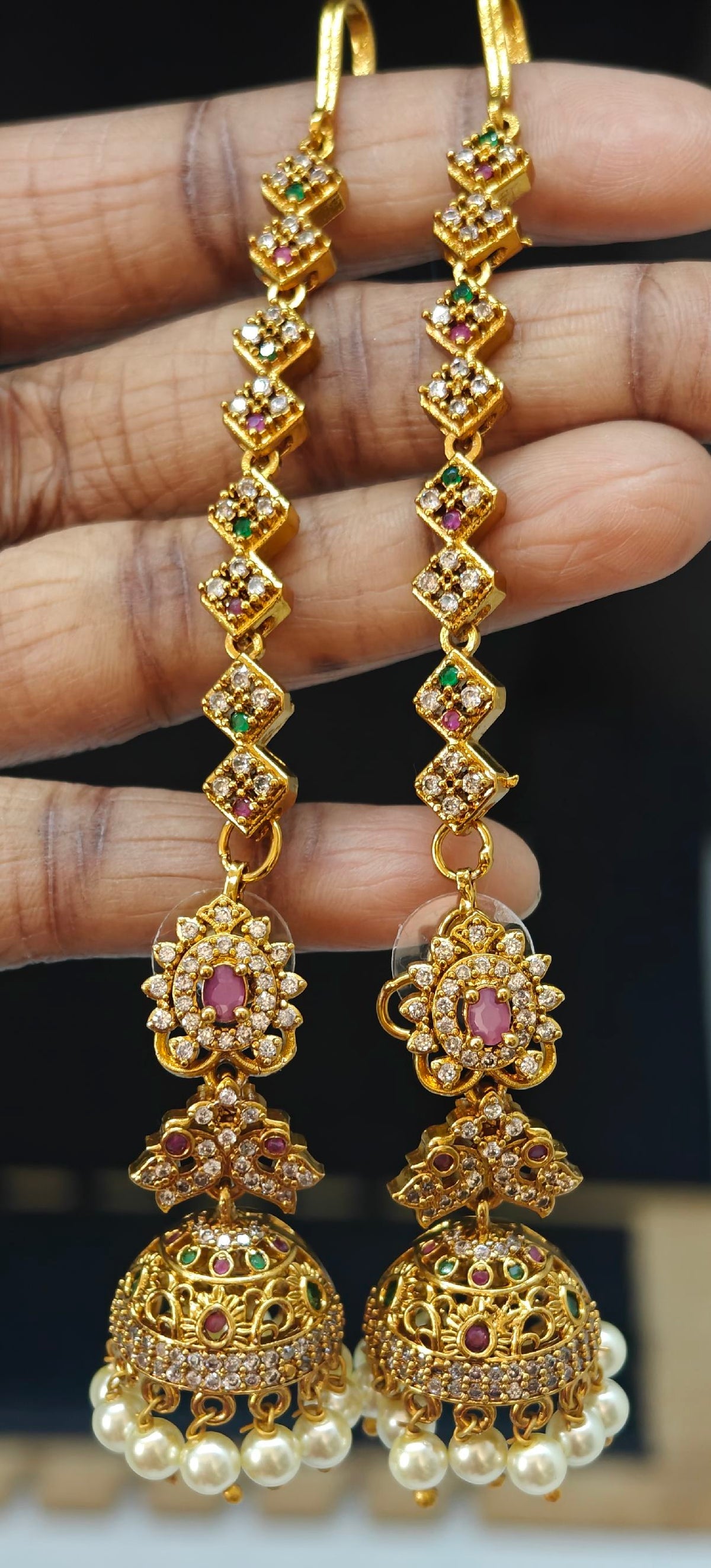 jhumka with matil 💥