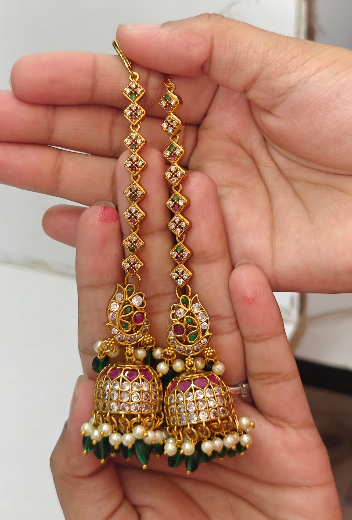 jhumka with matte